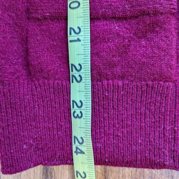 Scotch House 100% Pure Lambswool Red Cardigan Gold Ornate Buttons Made Scotland - Picture 13 of 16